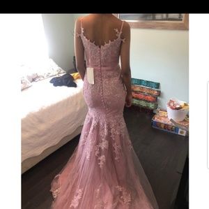 blush prom dress